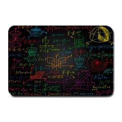 Mathematical-colorful-formulas-drawn-by-hand-black-chalkboard Plate Mats by Salman4z