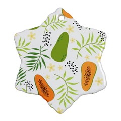 Seamless-tropical-pattern-with-papaya Ornament (snowflake) by Salman4z