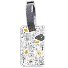 Doodle-seamless-pattern-with-autumn-elements Luggage Tag (two Sides) by Salman4z