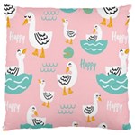 Cute-happy-duck-gift-card-design-seamless-pattern-template Large Cushion Case (One Side) Front