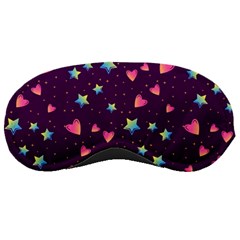 Colorful-stars-hearts-seamless-vector-pattern Sleeping Mask by Salman4z