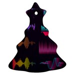 Colorful-sound-wave-set Ornament (Christmas Tree)  Front