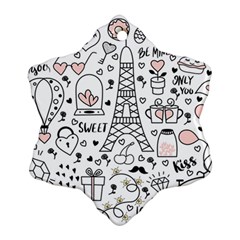Big-collection-with-hand-drawn-objects-valentines-day Ornament (snowflake) by Salman4z