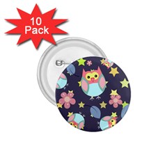 Owl-stars-pattern-background 1 75  Buttons (10 Pack) by Salman4z