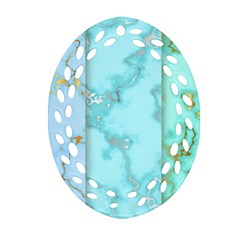 Background Marble Set Oval Filigree Ornament (two Sides) by pakminggu