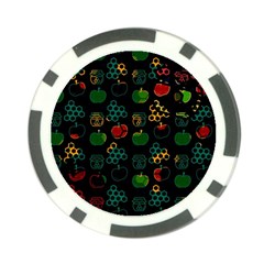 Apples Honey Honeycombs Pattern Poker Chip Card Guard by pakminggu