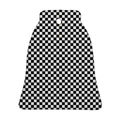 Background Black Board Checker Checkerboard Bell Ornament (two Sides) by pakminggu