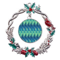 Christmas Trees Pattern Digital Paper Seamless Metal X mas Wreath Holly Leaf Ornament by pakminggu