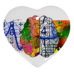 Brain Cerebrum Biology Abstract Heart Ornament (two Sides) by pakminggu