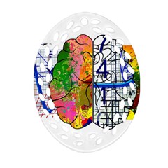 Brain Cerebrum Biology Abstract Oval Filigree Ornament (two Sides) by pakminggu
