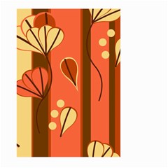 Amber Yellow Stripes Leaves Floral Large Garden Flag (two Sides) by danenraven