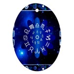 Astrology Horoscopes Constellation Oval Ornament (Two Sides) Front