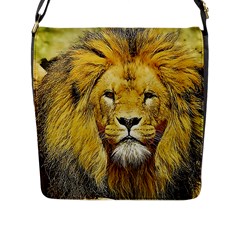 Lion Lioness Wildlife Hunter Flap Closure Messenger Bag (l) by Mog4mog4