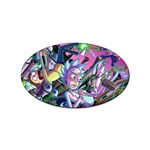 Cartoon Parody Time Travel Ultra Pattern Sticker Oval (10 pack) Front
