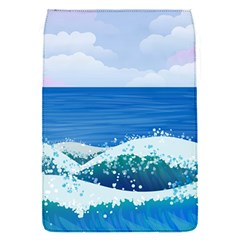 Illustration Landscape Sea Ocean Waves Beach Blue Removable Flap Cover (s) by Mog4mog4
