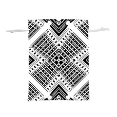 Black And White Modern Texture Seamless Print Fabric Pattern Lightweight Drawstring Pouch (m) by Bakwanart