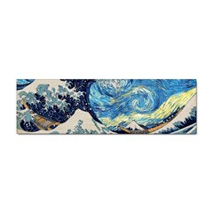 The Great Wave Of Kanagawa Painting Hokusai, Starry Night Vincent Van Gogh Sticker Bumper (10 Pack) by Bakwanart