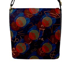 Background Graphic Beautiful Flap Closure Messenger Bag (l) by 99art