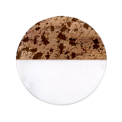 Wallpaper Background Autumn Fall Classic Marble Wood Coaster (round)  by Vaneshart