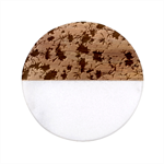 Wallpaper Background Autumn Fall Classic Marble Wood Coaster (Round)  Front