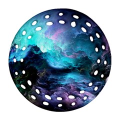 Abstract Graphics Nebula Psychedelic Space Ornament (round Filigree) by 99art