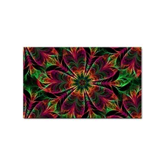 Multicolored Flower Mandala Wallpaper Kaleidoscope Pattern Sticker Rectangular (100 Pack) by 99art
