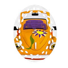 Car-transportation-cartoon-comic Oval Filigree Ornament (two Sides) by 99art
