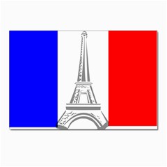 Eiffel-tower-france-flag-tower- Postcards 5  X 7  (pkg Of 10) by 99art