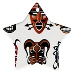 Tribal-masks-african-culture-set Star Ornament (Two Sides) Back