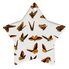 Butterfly Butterflies Insect Swarm Ornament (star) by 99art