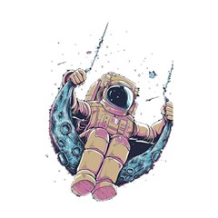 Drawing-astronaut Shower Curtain 48  X 72  (small)  by 99art