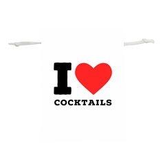 I Love Cocktails  Lightweight Drawstring Pouch (m) by ilovewhateva
