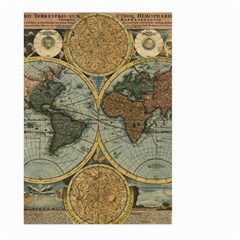 Vintage World Map Travel Geography Large Garden Flag (two Sides) by B30l