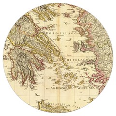 Map Of Greece Archipelago Round Trivet by B30l