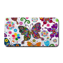 Butterflies Abstract Colorful Floral Flowers Vector Medium Bar Mat by B30l