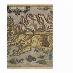 Iceland Cartography Map Renaissance Small Garden Flag (two Sides) by B30l