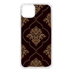 Vector Gold Ornament Pattern Seamless Damask Iphone 14 Plus Tpu Uv Print Case by danenraven