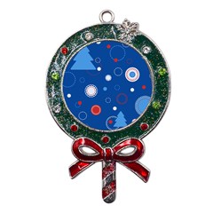 Christmas Pattern Tree Design Metal X mas Lollipop With Crystal Ornament by Cowasu