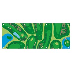 Golf Course Par Golf Course Green Banner And Sign 8  X 3  by Cowasu