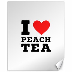 I Love Peach Tea Canvas 11  X 14  by ilovewhateva