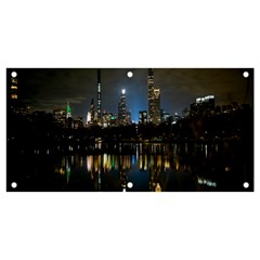 New York Night Central Park Skyscrapers Skyline Banner And Sign 4  X 2  by Cowasu