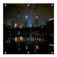 New York Night Central Park Skyscrapers Skyline Banner And Sign 4  X 4  by Cowasu