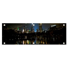 New York Night Central Park Skyscrapers Skyline Banner And Sign 6  X 2  by Cowasu
