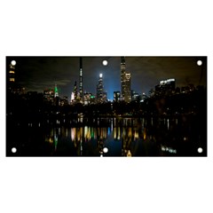 New York Night Central Park Skyscrapers Skyline Banner And Sign 6  X 3  by Cowasu