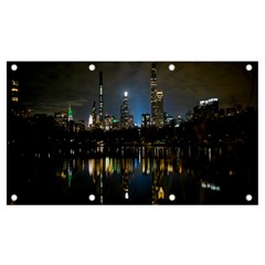 New York Night Central Park Skyscrapers Skyline Banner And Sign 7  X 4  by Cowasu