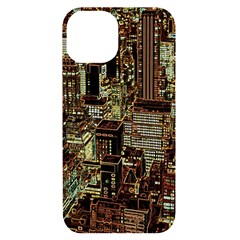 New York City Nyc Skyscrapers Iphone 14 Black Uv Print Case by Cowasu