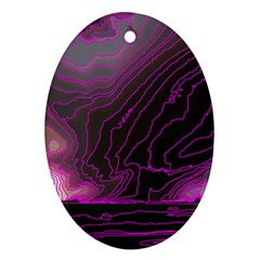 Pink Storm Pink Lightning Oval Ornament (two Sides) by Bangk1t