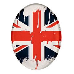 Union Jack England Uk United Kingdom London Oval Glass Fridge Magnet (4 Pack) by Bangk1t