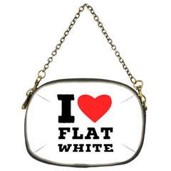 I Love Flat White Chain Purse (one Side) by ilovewhateva