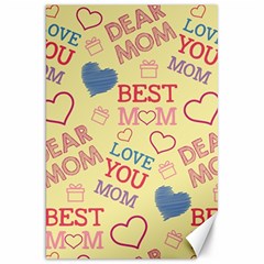 Love Mom Happy Mothers Day I Love Mom Graphic Pattern Canvas 20  X 30  by Ravend